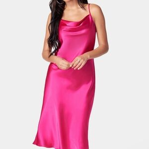 J for Justify Hot Pink Slip Dress